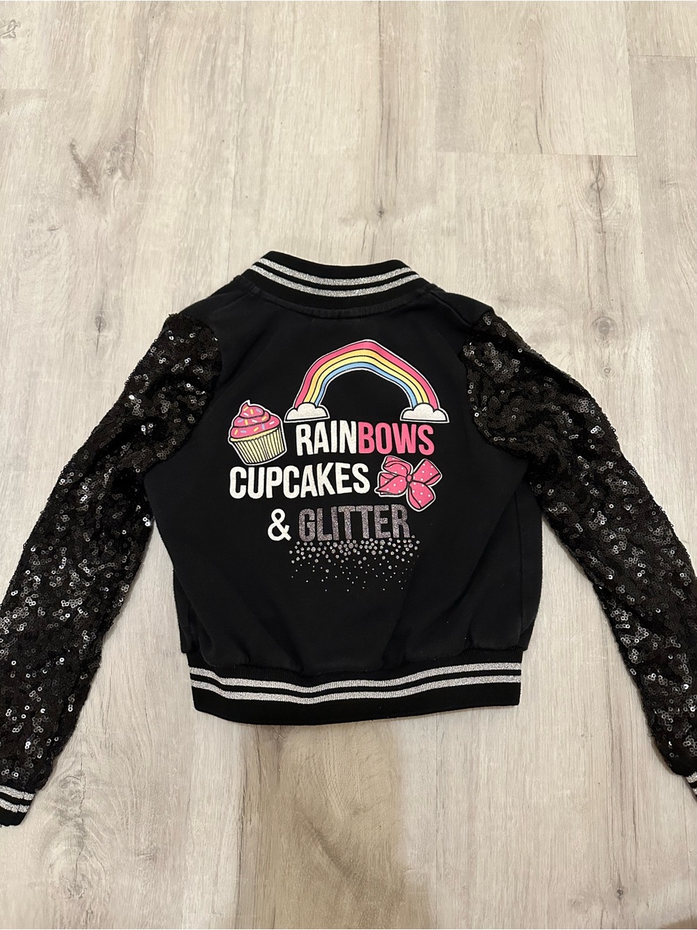 JoJo Siwa Black Jacket with Silver Sparkle Trim